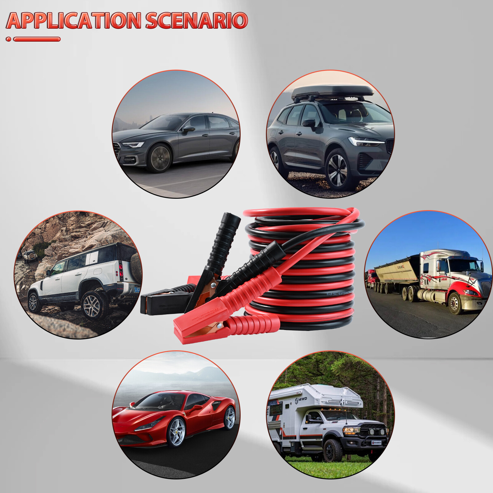 Commercial Grade Jumper Cable HEAVY DUTY Car Battery Booster Kit 4 2 GAUGE 20ft