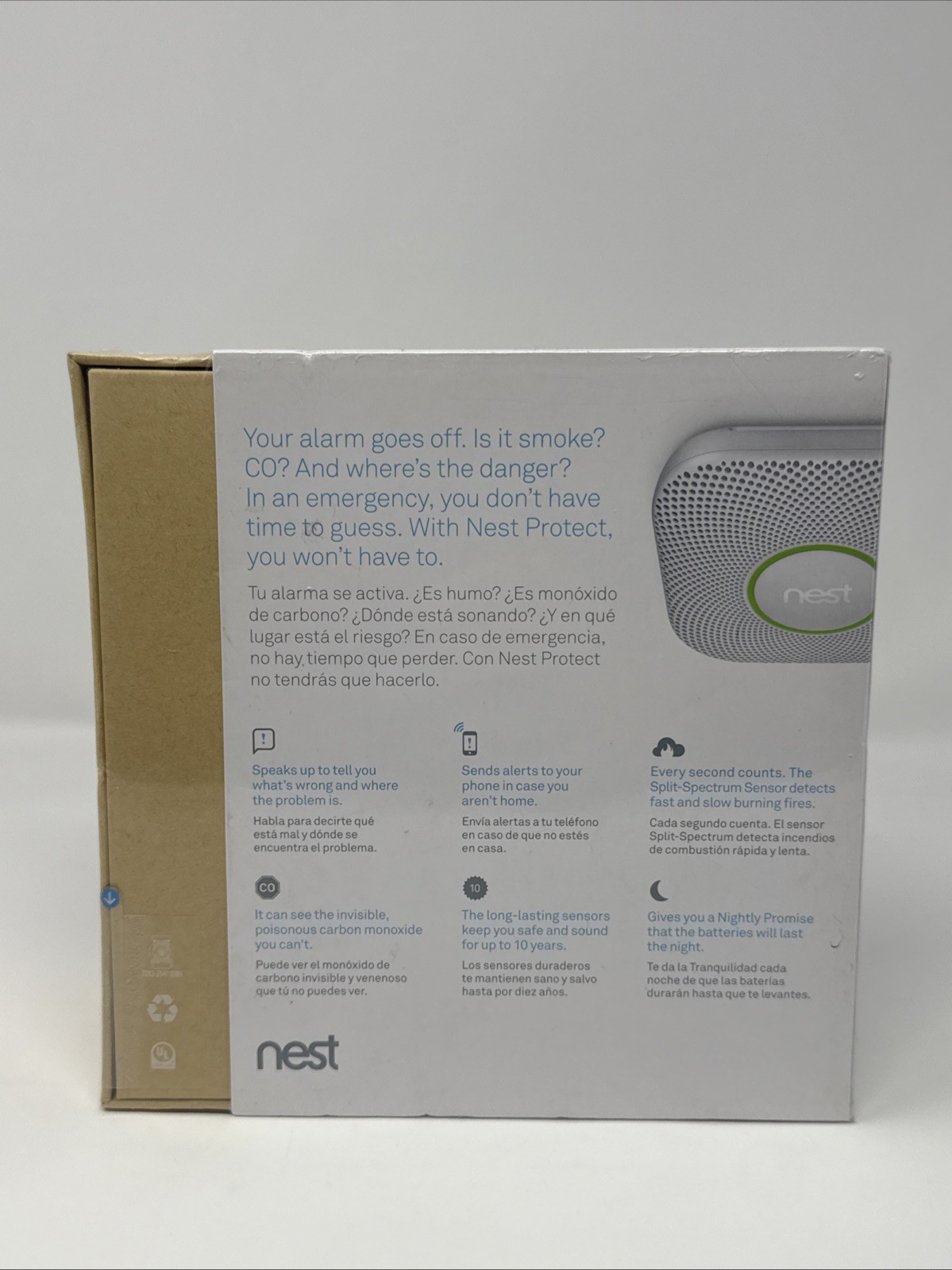 Google Nest Protect Smoke and Carbon Monoxide Alarm 2nd Gen - S3000BWES (2016)