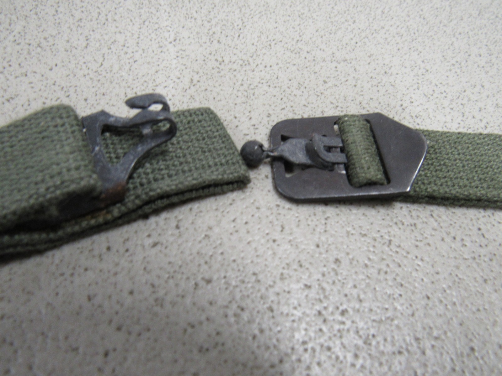 US Vietnam Era M1 Helmet Chinstrap Cotton Webbing OD Green Type 1 UnMarked RUST