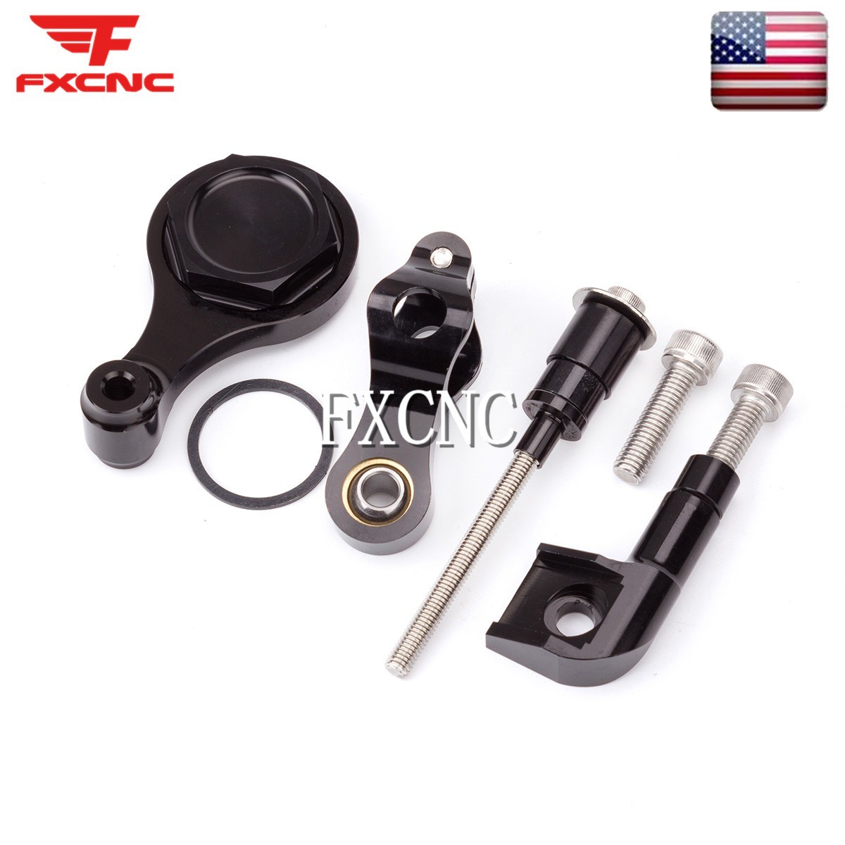 Steering Damper & Mount Bracket Kit Set For Yamaha YZF R6 2006-2020 R1 2006-2018