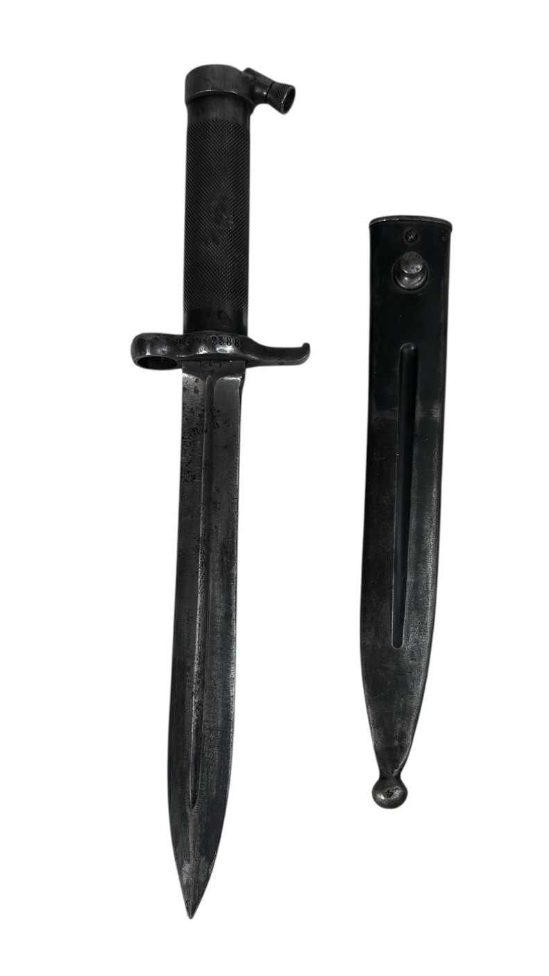 Swedish Military EJ AB #171 Mauser M/1896 Bayonet World War Knife & Scabbard