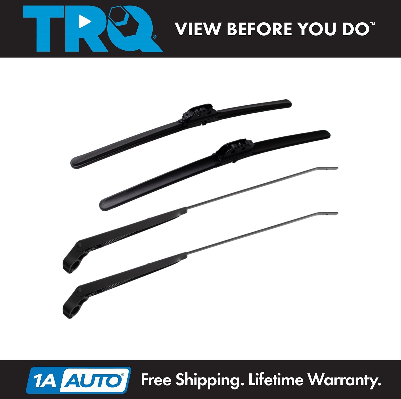 TRQ Wiper Arm And Blade Kit Fits 73-84 Chevrolet GMC