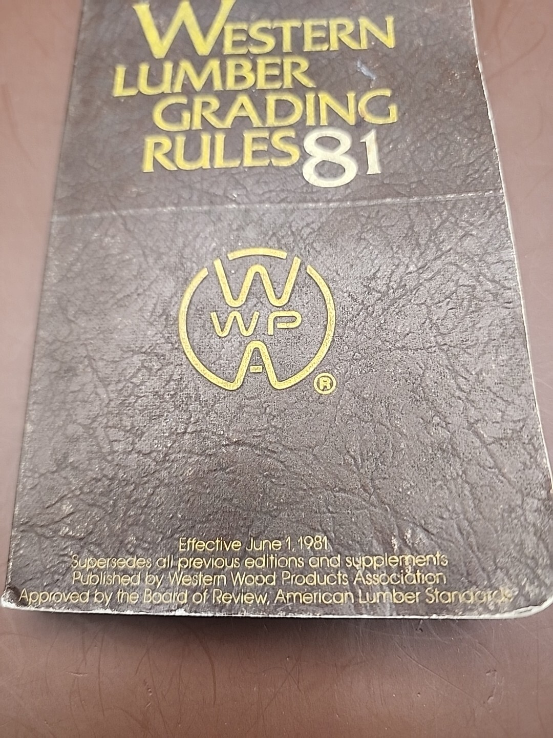 Western Lumber Grading Rules 81 Booklet