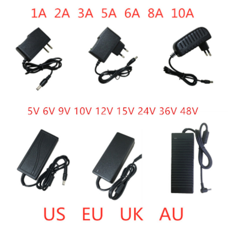 Power Supply Adapter 5V 6V 9V 10V 12V 15V 24V 36V 48V 1A 2A 3A 5A 6A 8A 10A