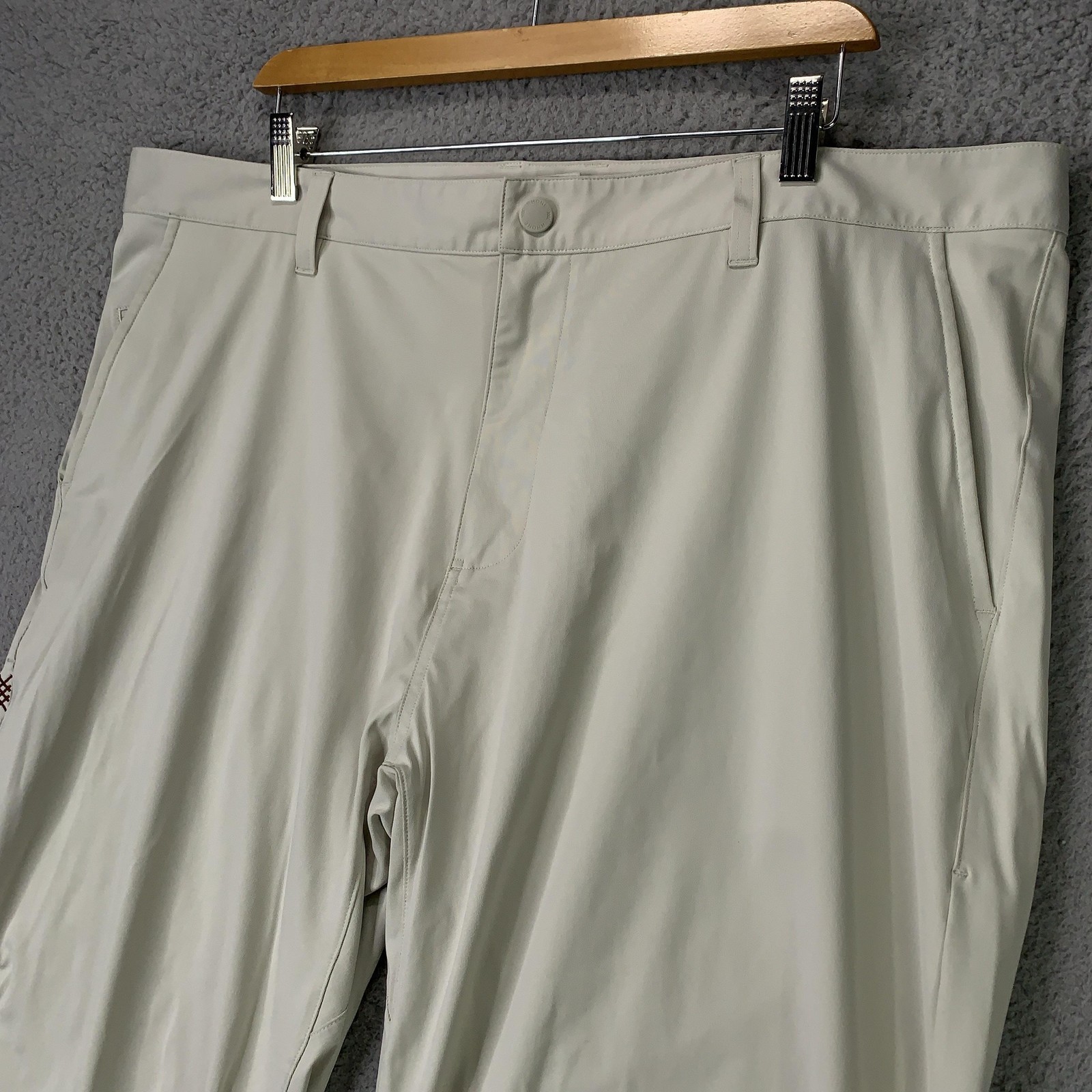 Rhone Pants Mens 40x33 Beige Commuter Tech Travel Stretch Golf Performance