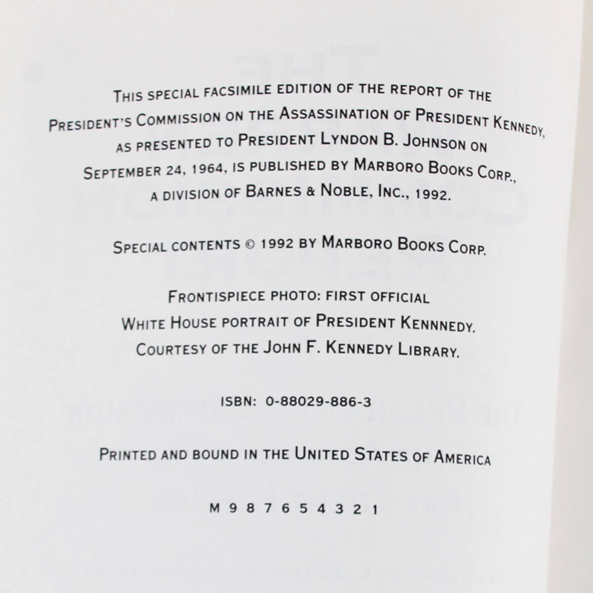 President Gerald Ford Signed Book The Warren Commission Report - COA JSA