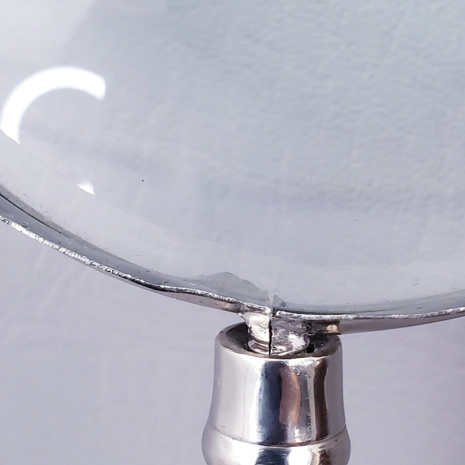 Vintage Large 12" Magnifying Glass Handheld Ornate Silverplated Handle