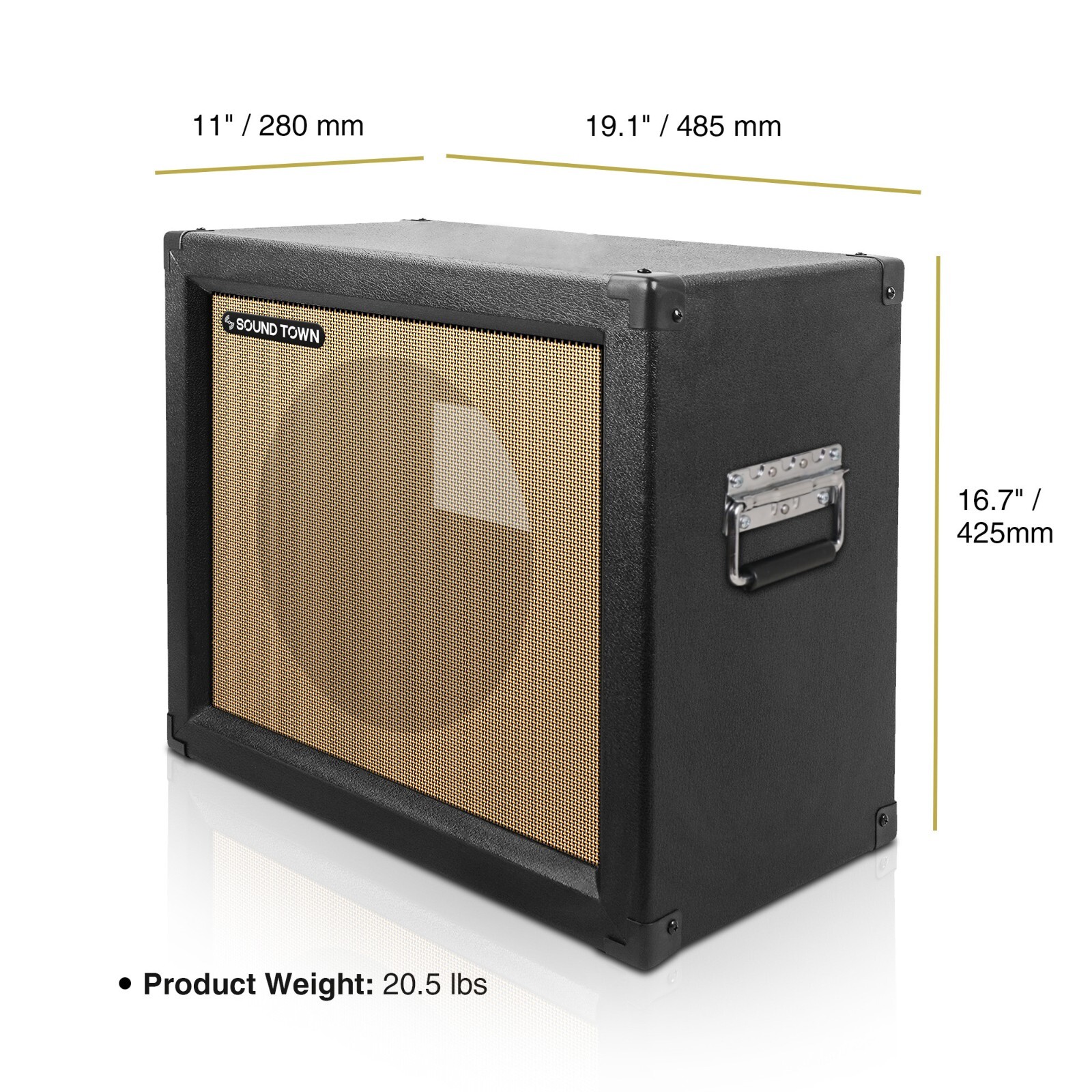 OPEN BOX:Sound Town 1 x 12" Empty Open-back Guitar Speaker (GUC112OBBK-EC-R)