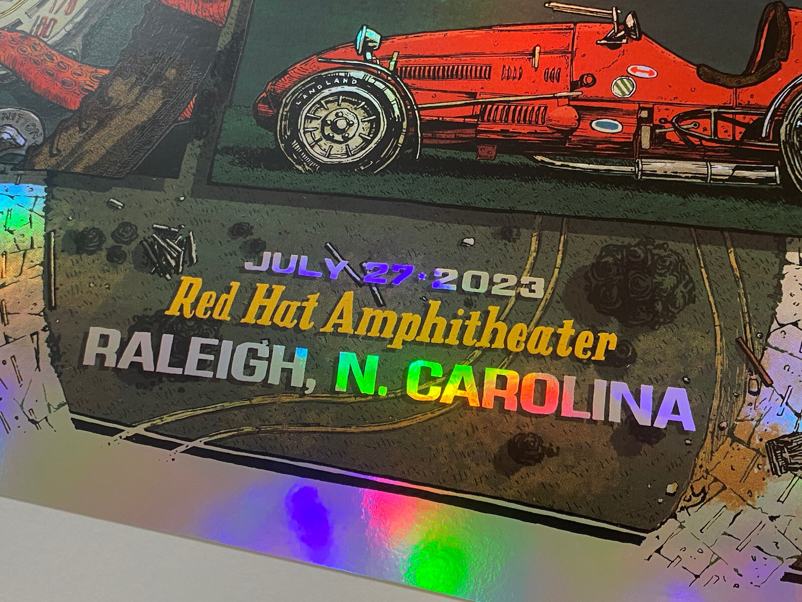 Dirty Heads Poster Raleigh NC Red Hat Amp 2023 S/N Silkscreen Official *FOIL* #d