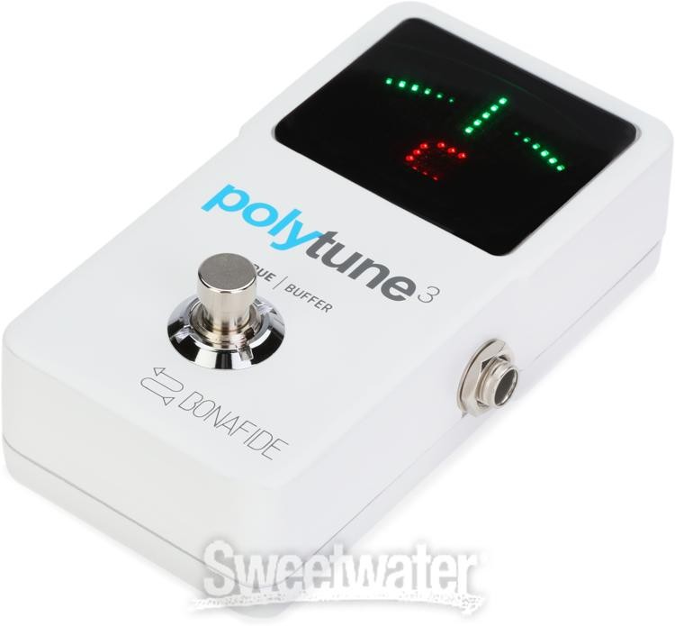 TC Electronic PolyTune 3 Polyphonic LED Guitar Tuner Pedal with Buffer