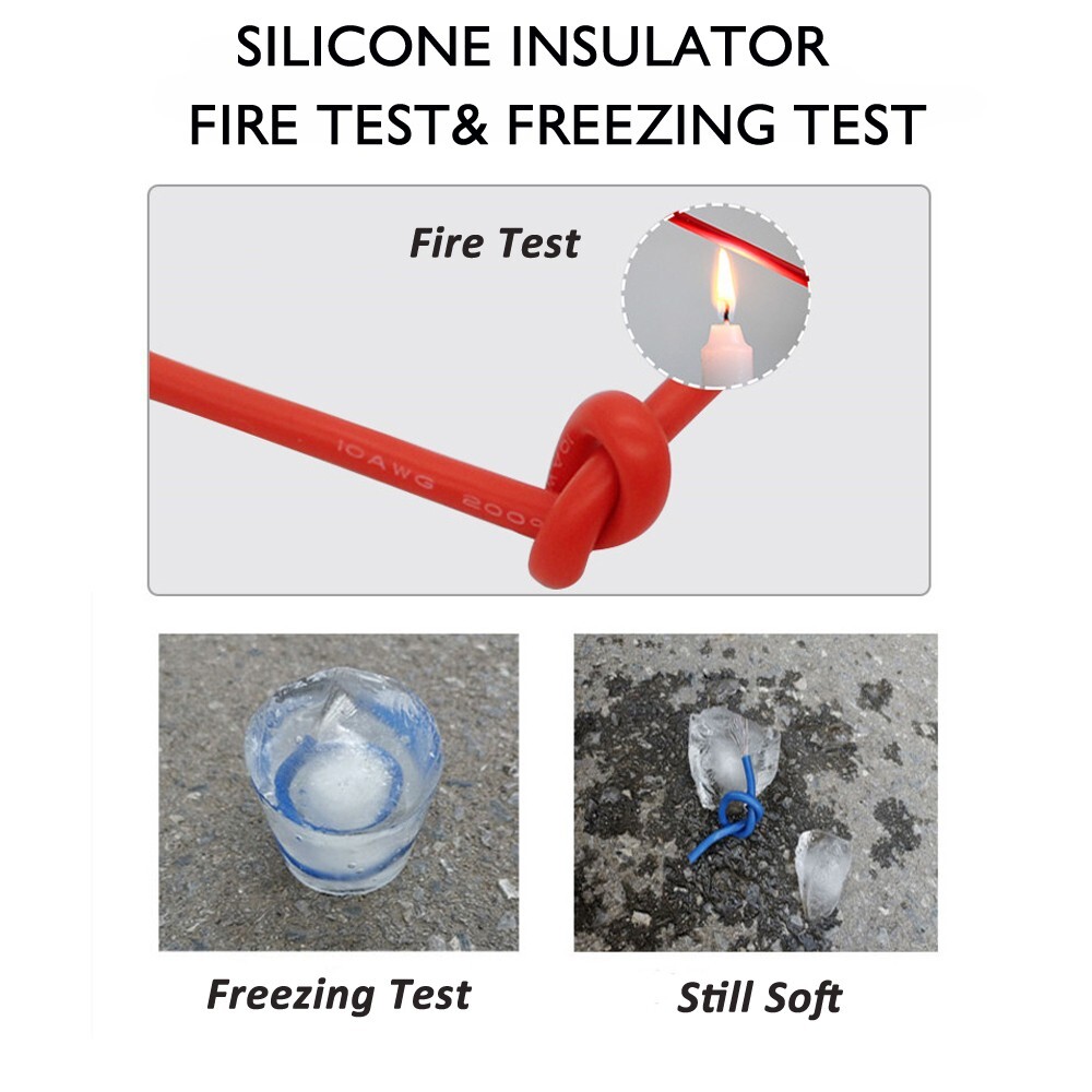 3ft-200ft 10 AWG 10 Gauge Silicone Wire Red Black Flexible Electrical Bare Wire