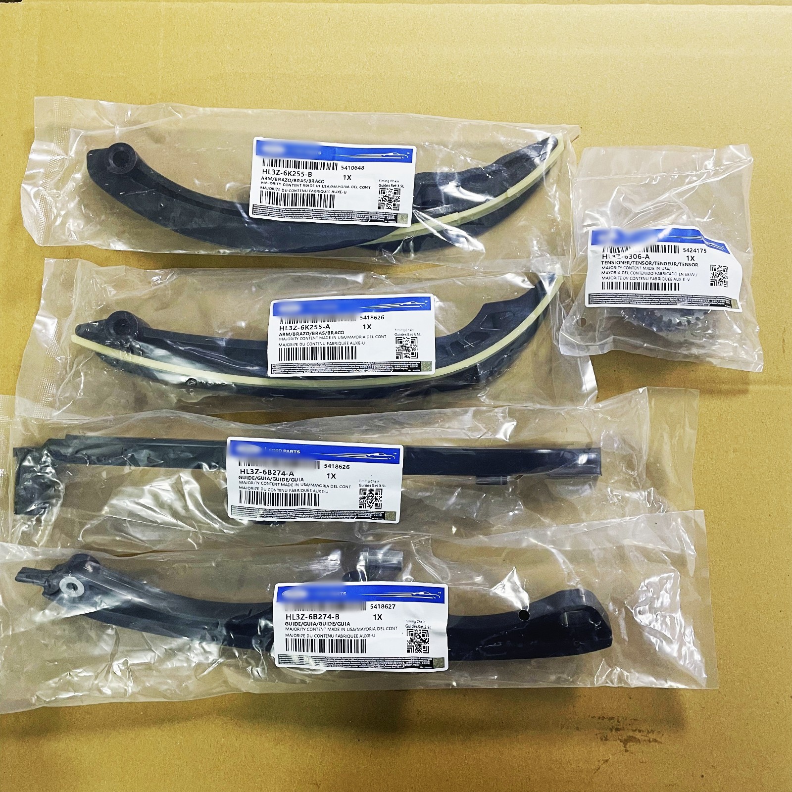 For 17-24 Ford F150 3.5L Ecoboost Chains, Guides, Tensioners W/ PHASERS KIT NEW