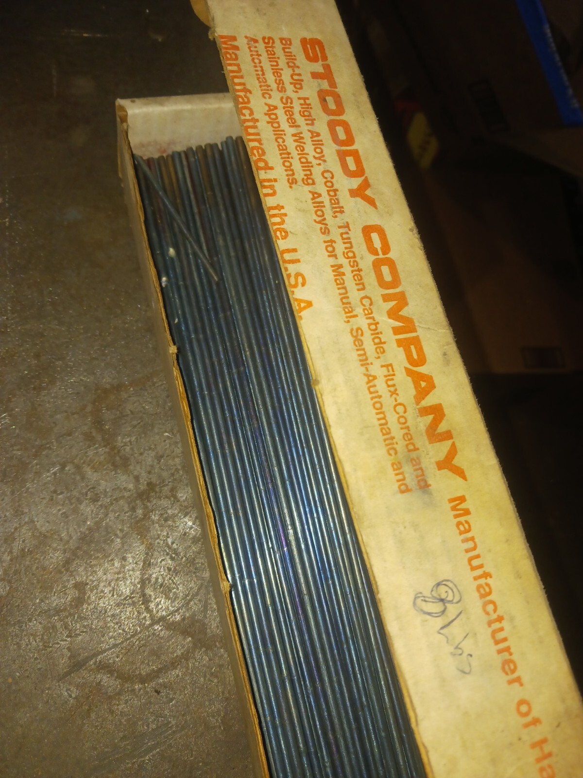 Stellite 6 Tig Welding Rod 1/8" diameter 14 inches long, five (5) rod bundle.