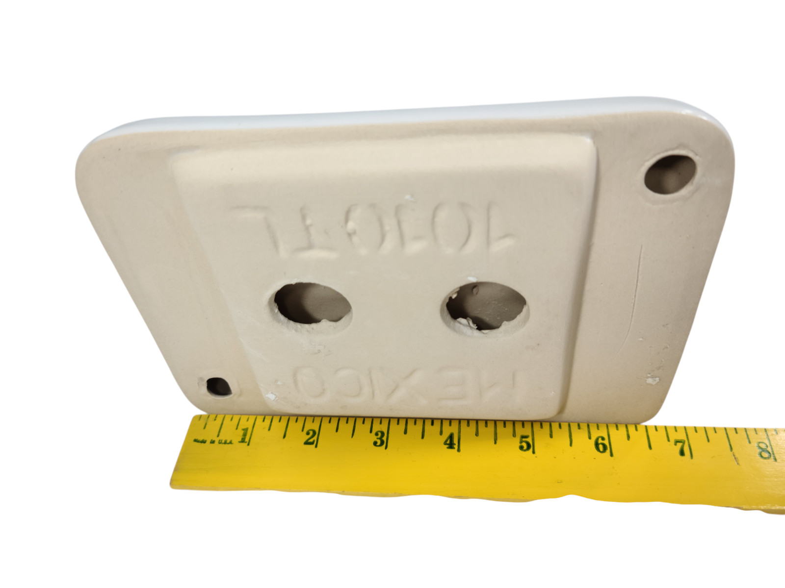 Vintage White Ceramic Soap Dish Shower Tray Holder Mid Century Modern Retro