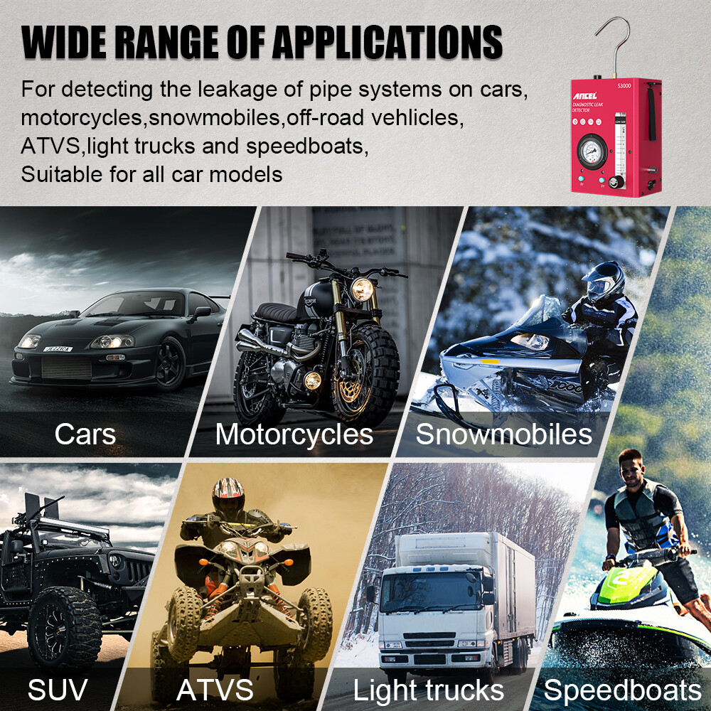 Ancel S3000 Automotive EVAP Smoke Machine Diagnostic Car Leak Detection Tester