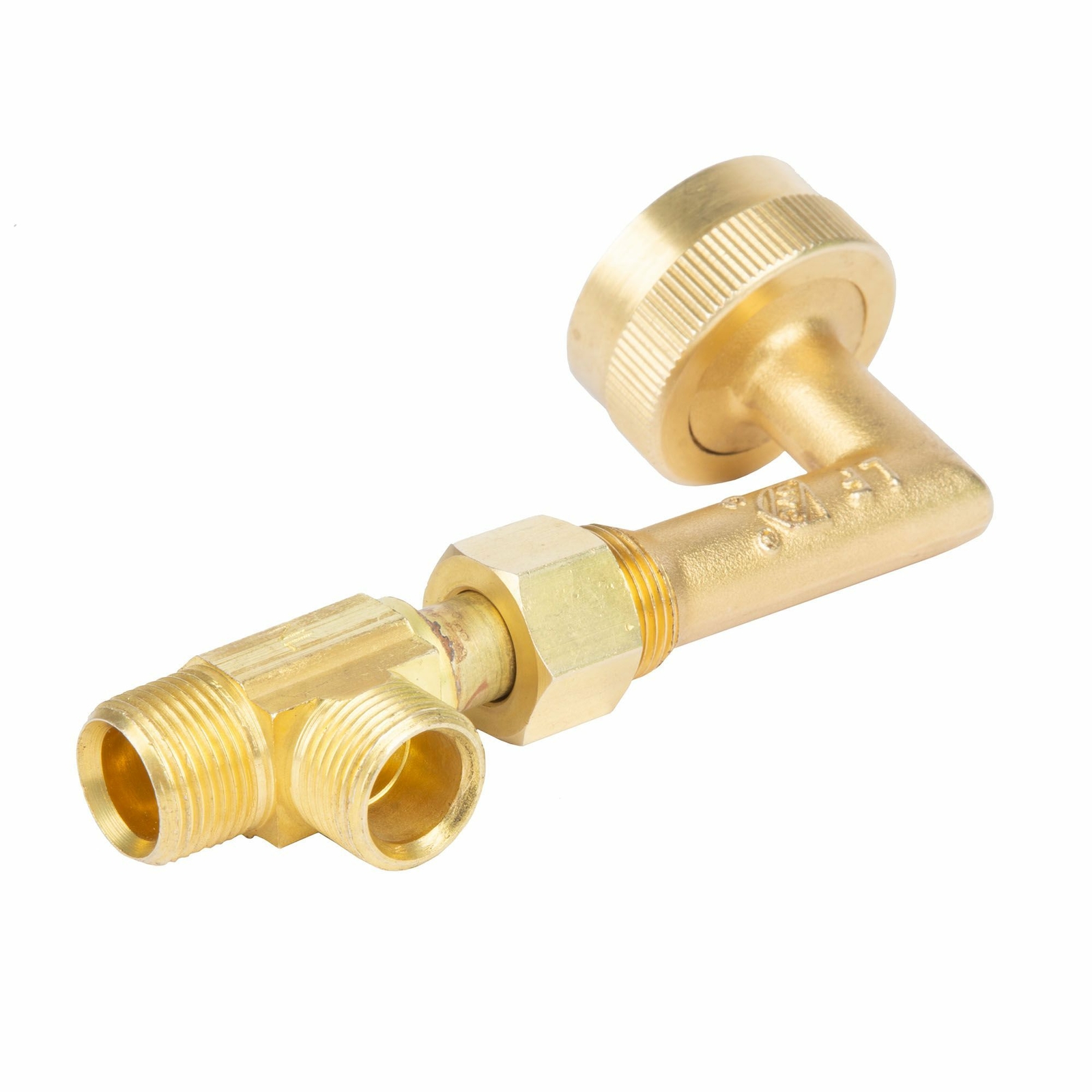 Laundry Tub Garden Hose Connector, 3/4" GHT, 90 Degree Brass Hose Elbow Adapter