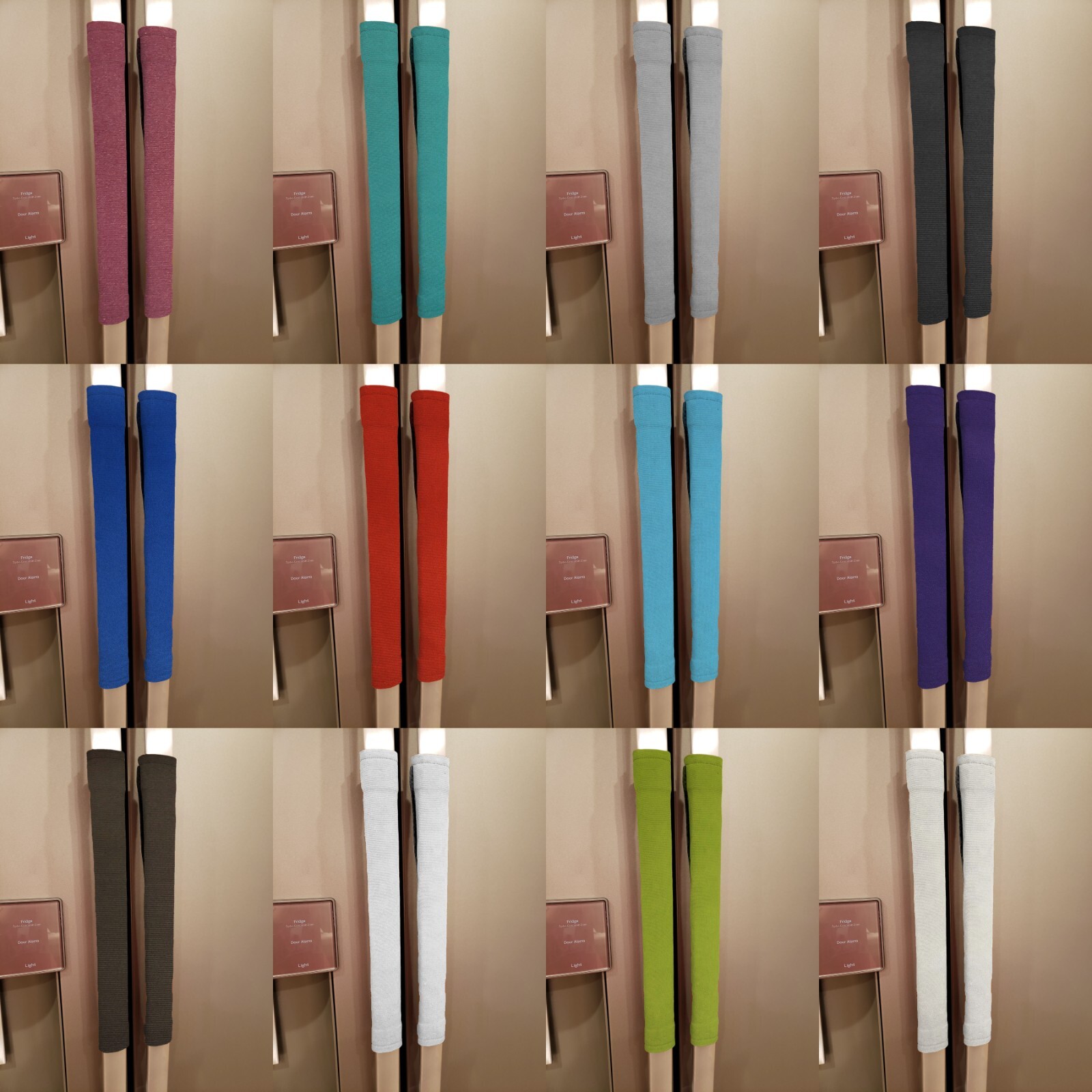 Waterproof Canvas Refrigerator Oven Dishwasher Handle Covers (12 Colors)