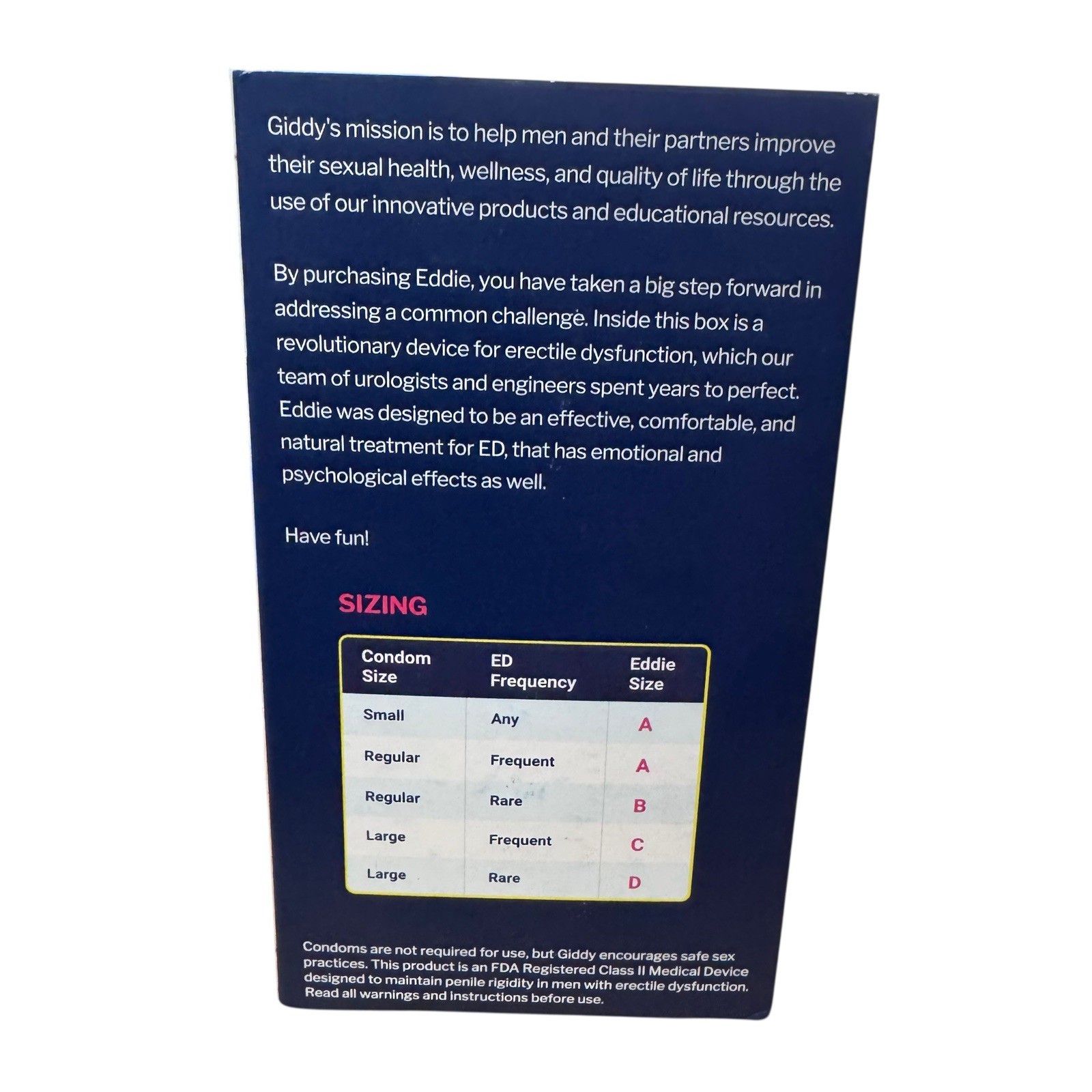 Eddie by Giddy 2 Pack Size B Wearable Support Rings for Men New Sealed Original