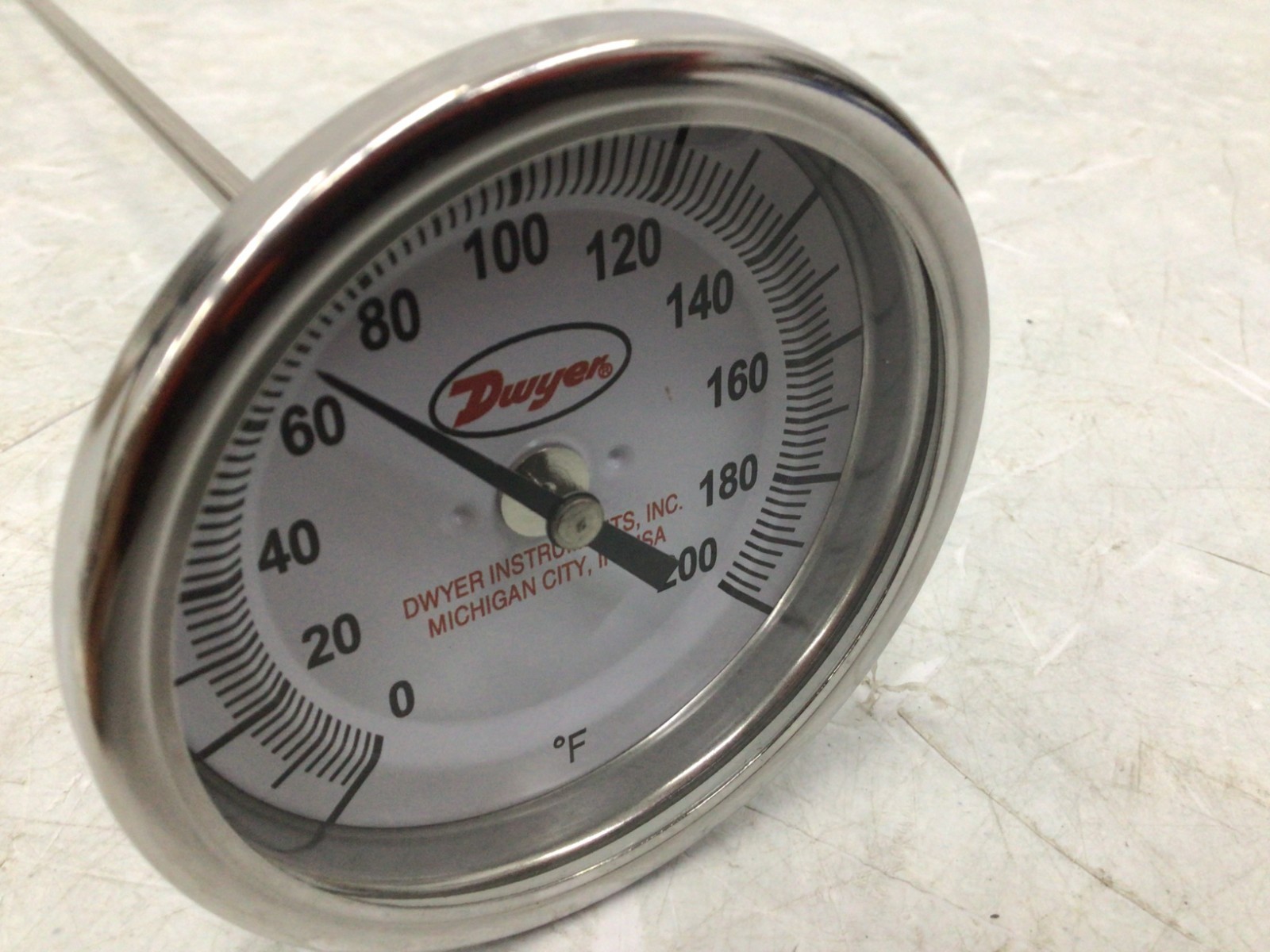 DWYER - BTLRN336101 Long Reach Dial Thermometer 0° to 200°F 3 in Dial 36 in St