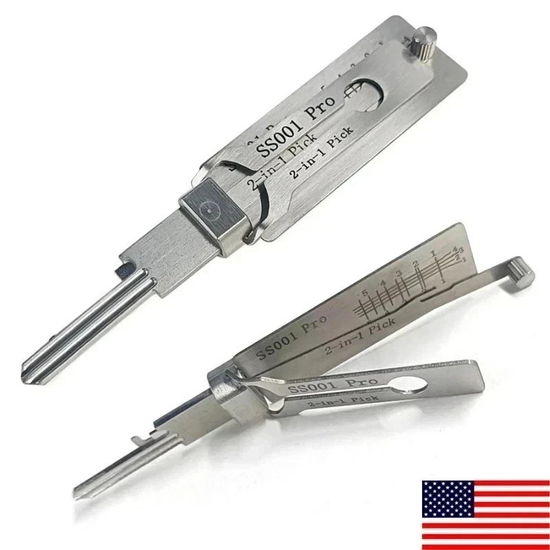 Hook And Pickup Tool Kit 2 In 1 Portable Lock Picking Set Ergonomic Set Handle*