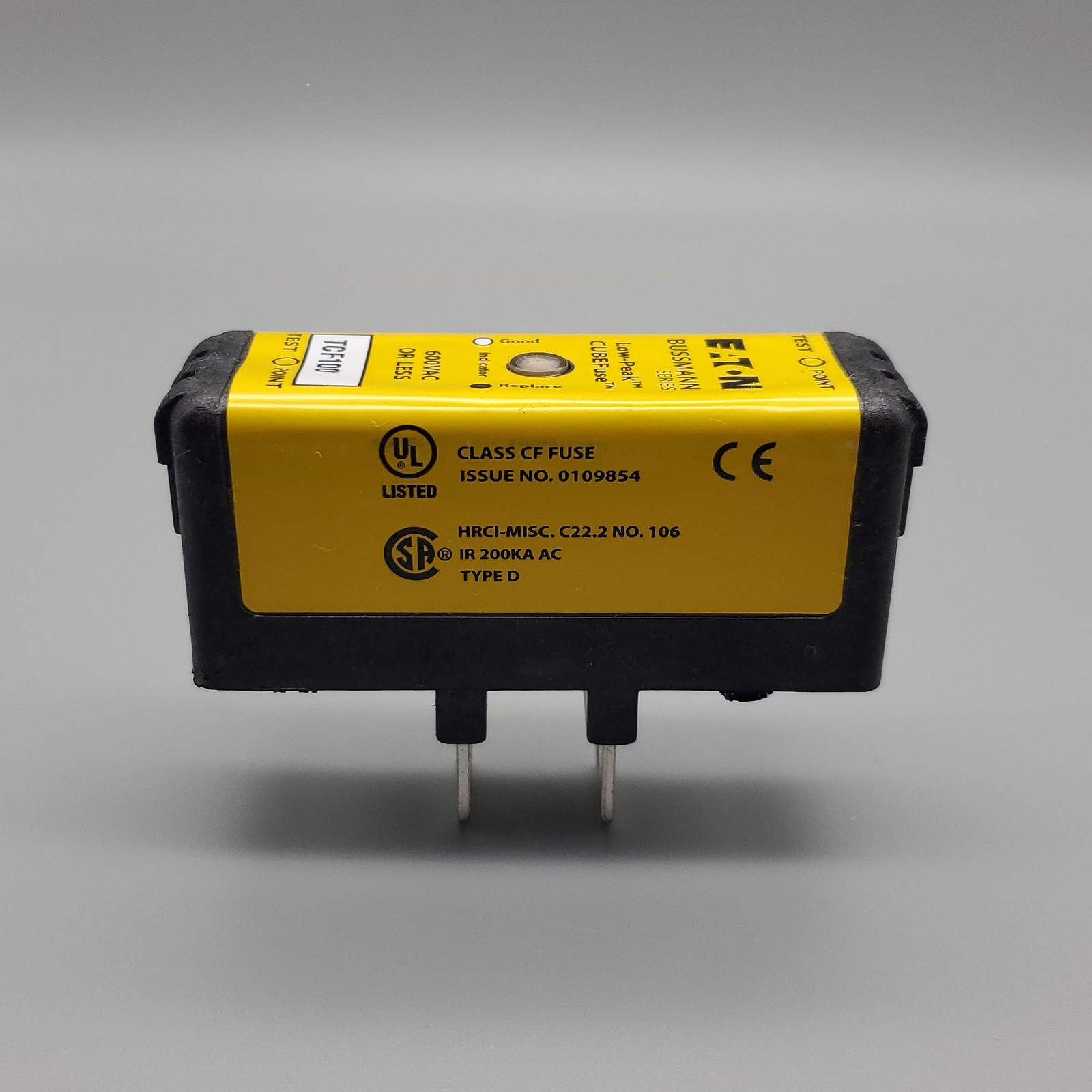 Bussmann TCF100 CUBE Fuse Dual Element Time Delay 100A 600 VAC 300 VDC