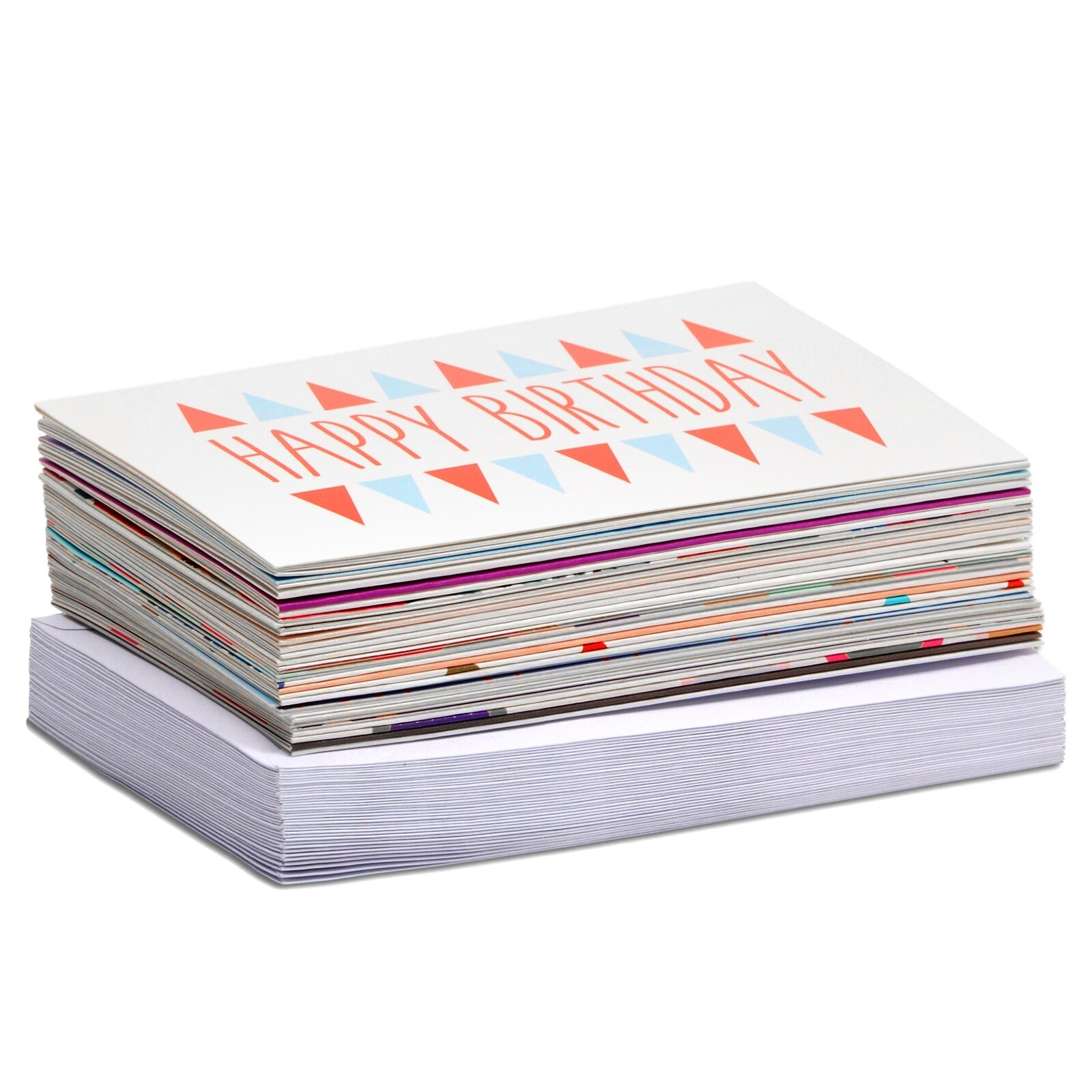 36 Pack Assorted Birthday Card Set with Envelopes, Bulk (4x6 In, Blank Inside)