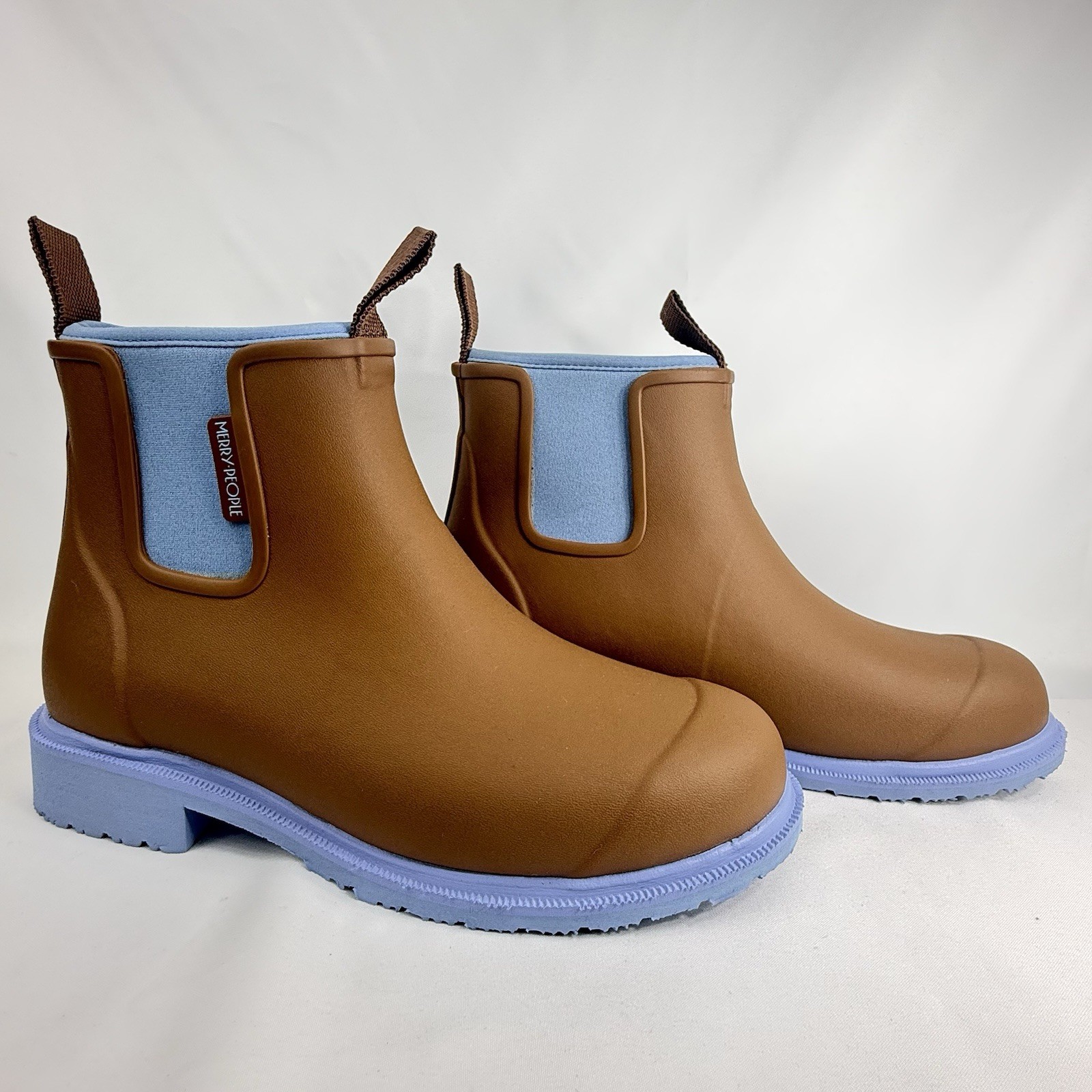 Merry People Bobbi Ankle Unisex Waterproof Rain Boots Chestnut