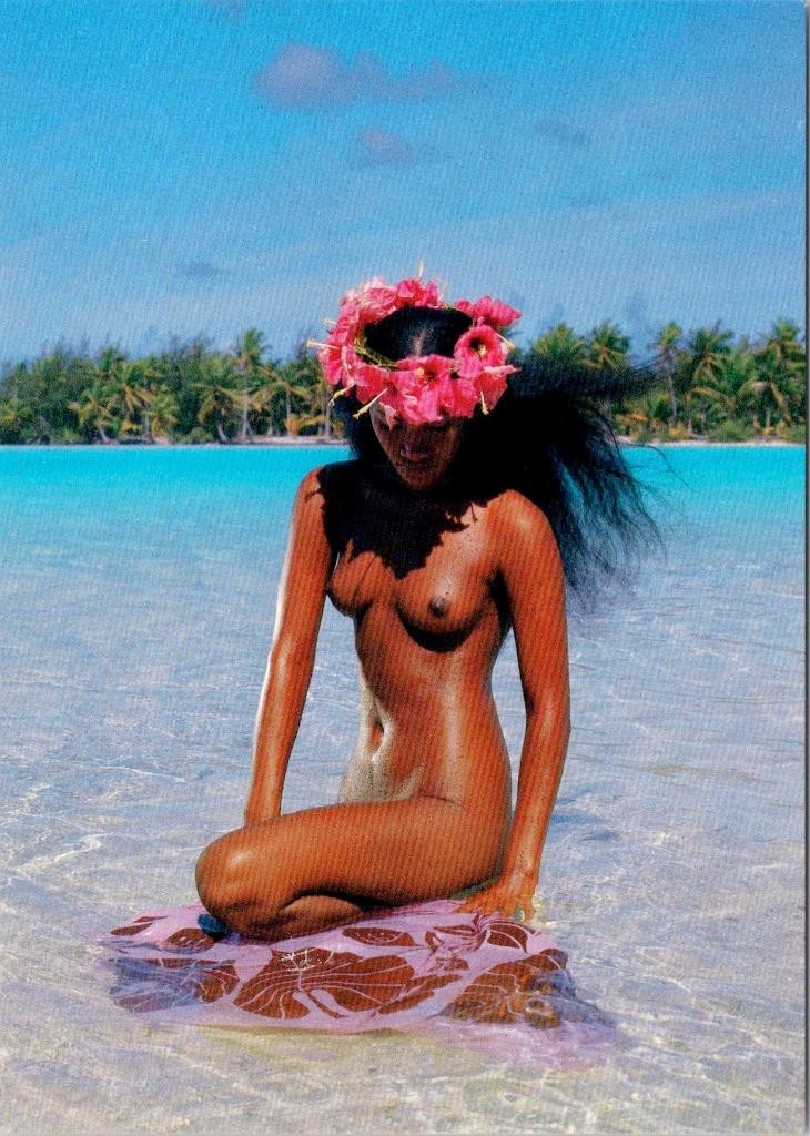 HI, Hawaii NUDE POLYNESIAN BEAUTY Girls Of The South Seas 4X6 Risque Postcard