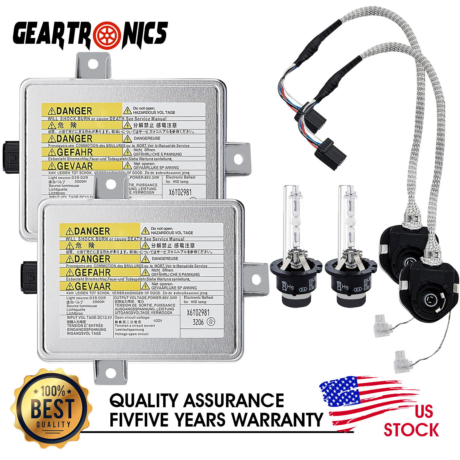 Xenon HID Headlight Ballast Unit Assembly with Igniter D2S Bulb For Acura TL TSX