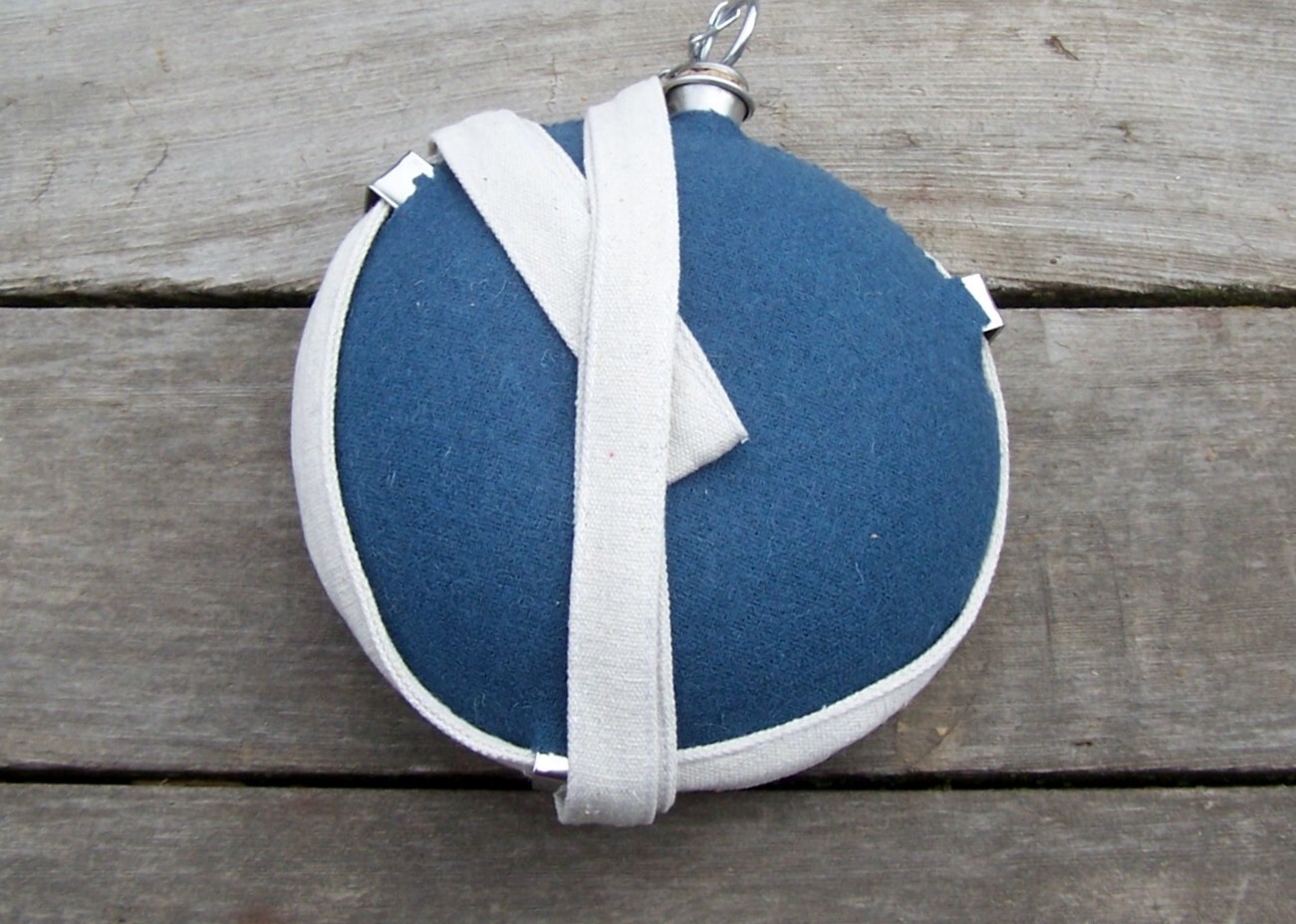 CIVIL WAR SKY BLUE WOOL COVERED CANTEEN