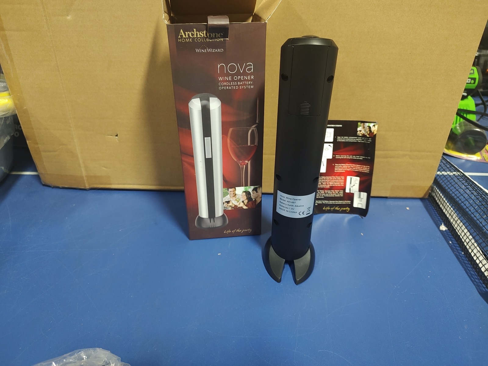 🍷 Archstone Nova Electric Wine-Bottle Opener w/ Foil Cutter, Model AH-497,New