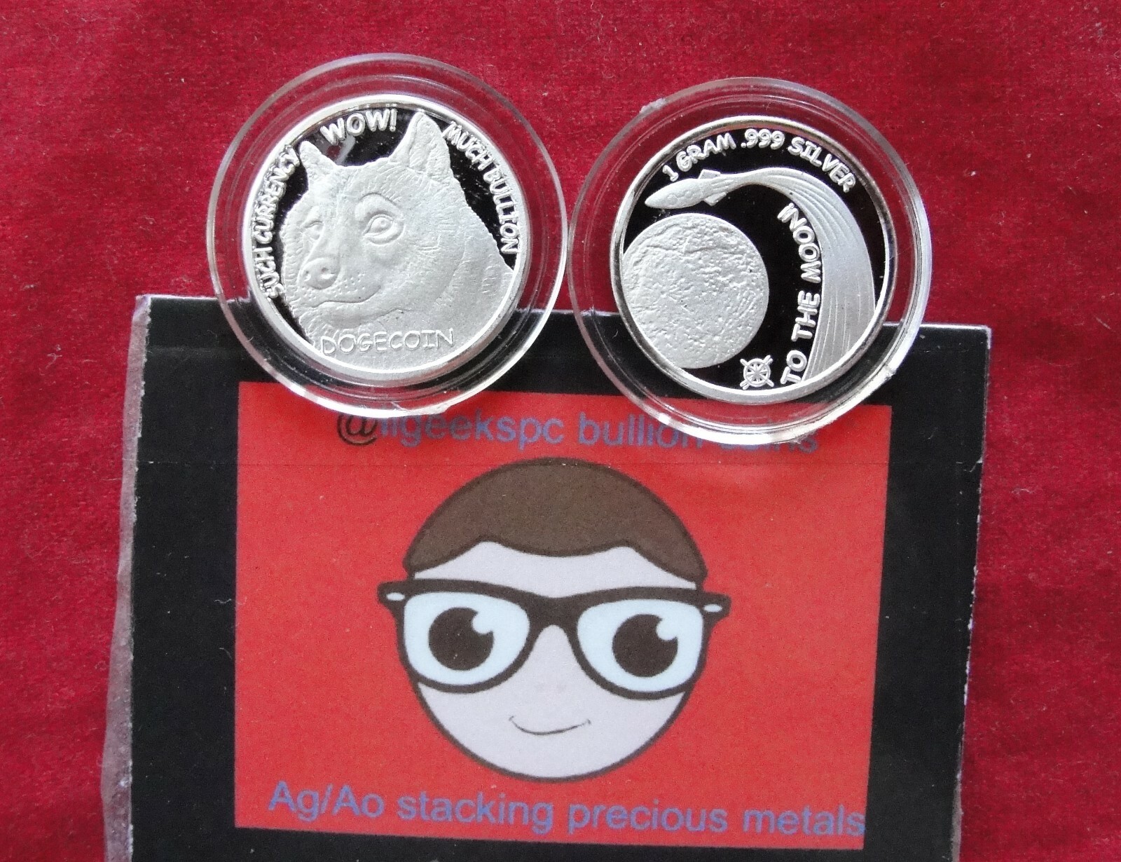 One (1)-1 gram .999 Pure Silver Mini DOGECOIN Dept of Gov't Efficiency D.O.G.E.