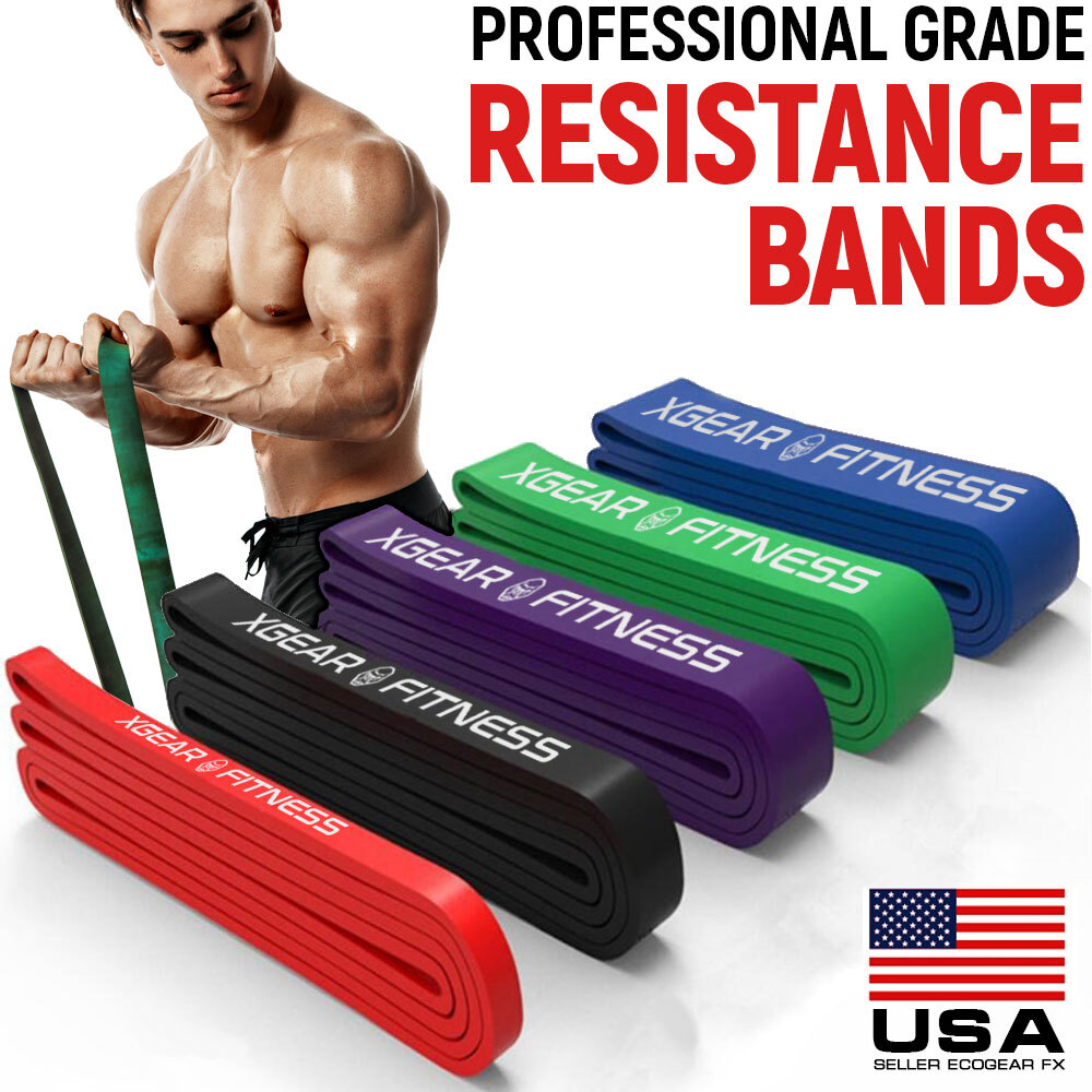 Heavy Duty Exercise Resistance Bands Fitness GYM Powerlift Pull Up Assist Band