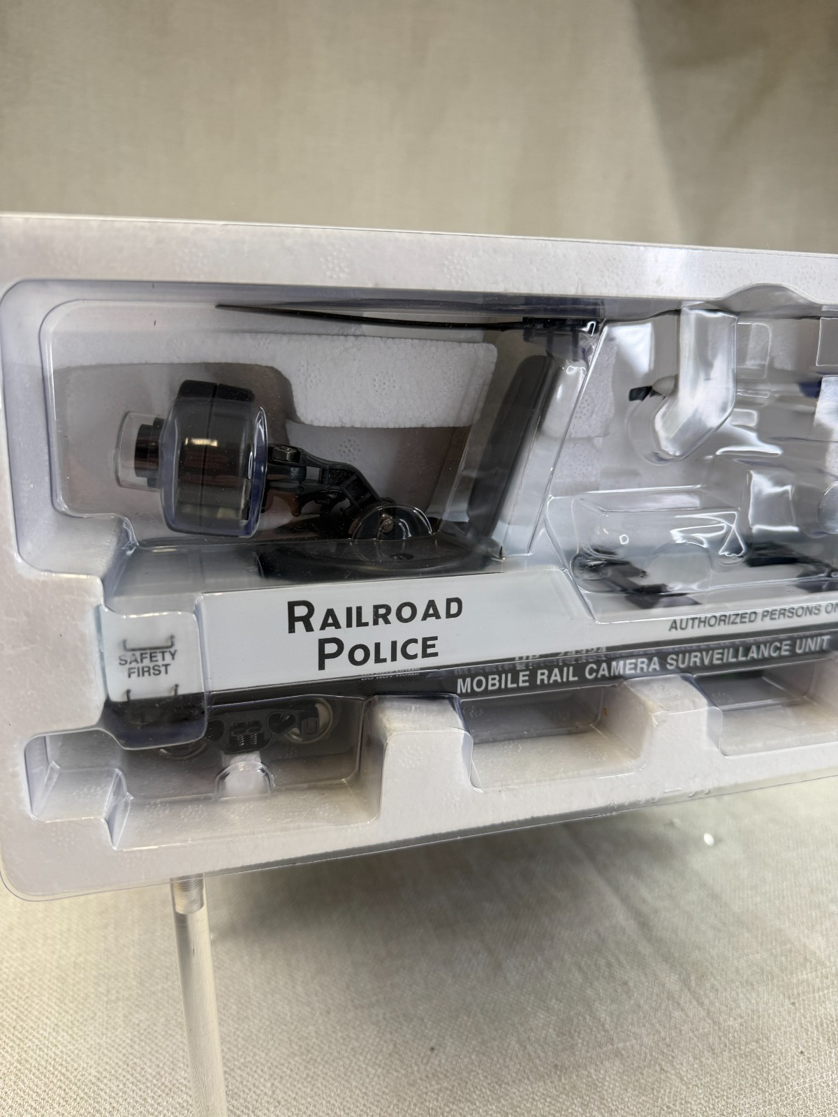 O Scale Union Pacific Railroad Police Camera Car W/ Surveillance & Heli