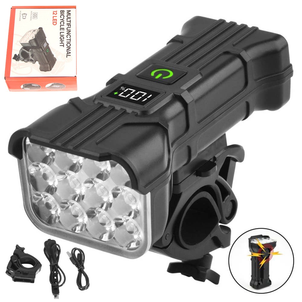 Rechargeable LED Mountain Bike Lights 90000LM Bicycle Torch Front &Rear Lamp