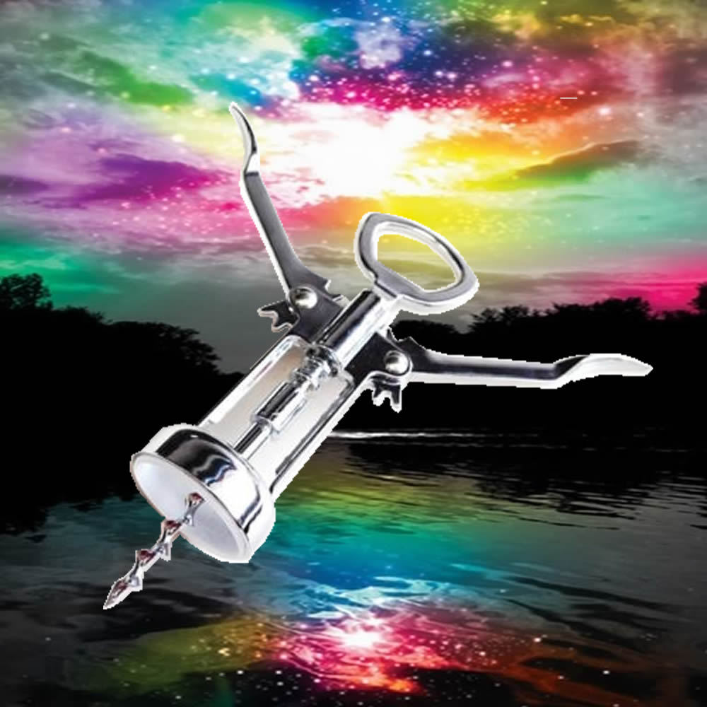 Wing Style Wine Bottle Corkscrew - Wine Cork Puller - Bar Champagne Opener tool