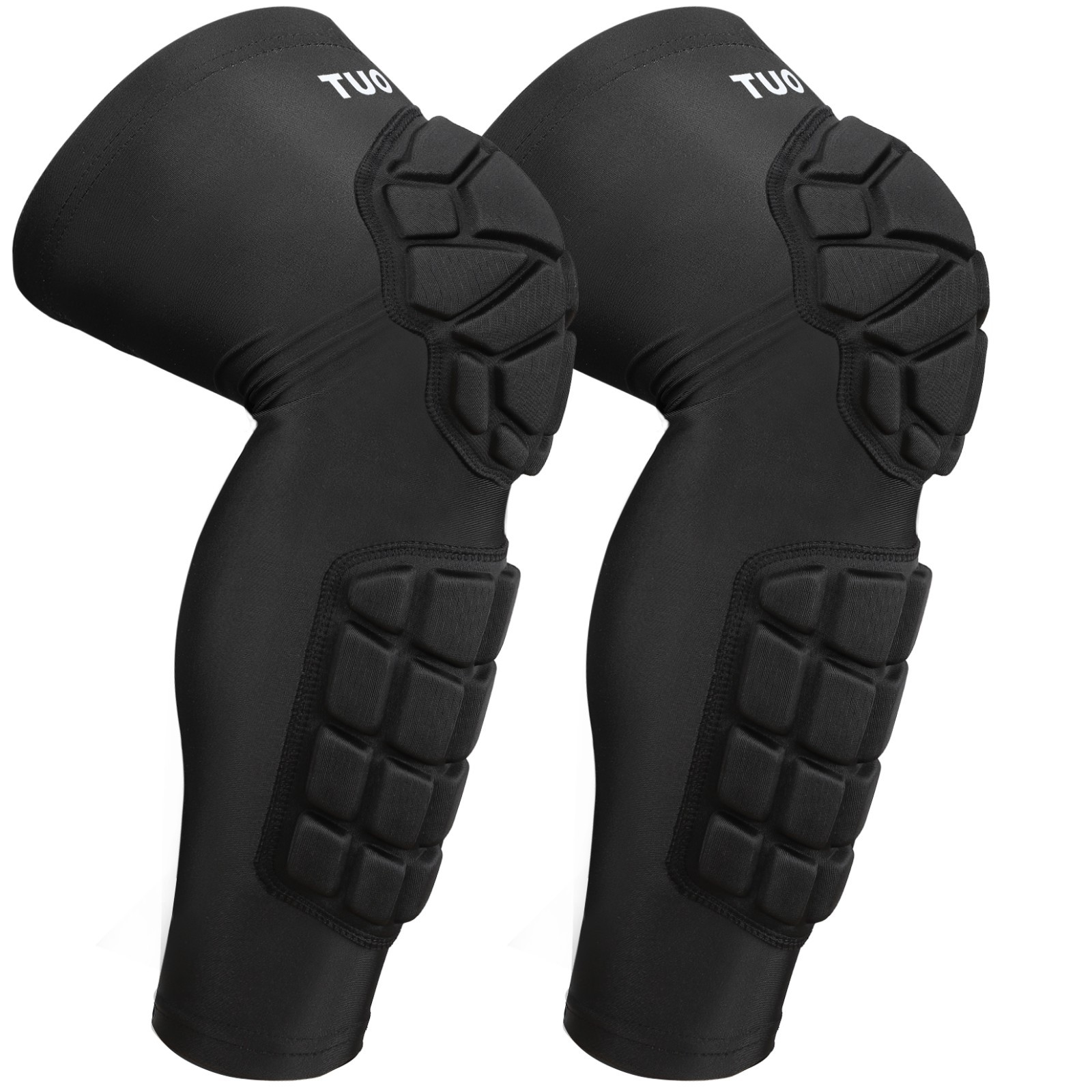 1 Pair TUOY Compression Knee Brace Padded Knee Pad Protector Youth & Adult Sizes