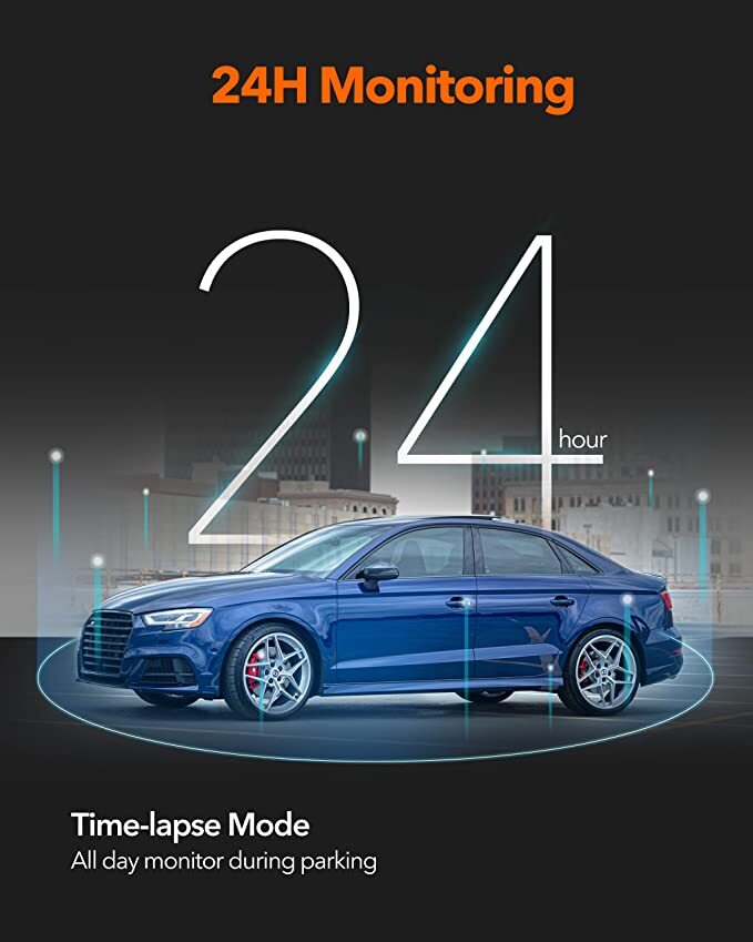 WOLFBOX G840S 12”Mirror Dash Cam 4K Rear View Mirror Dash Camera Front and Rear