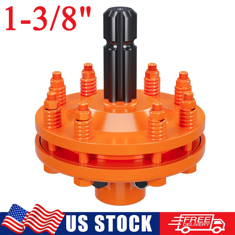 PTO Slip Clutch 1 3/8" 6 Spline Ends for PTO Slip Shafts Tractor PTO Slip Clutch