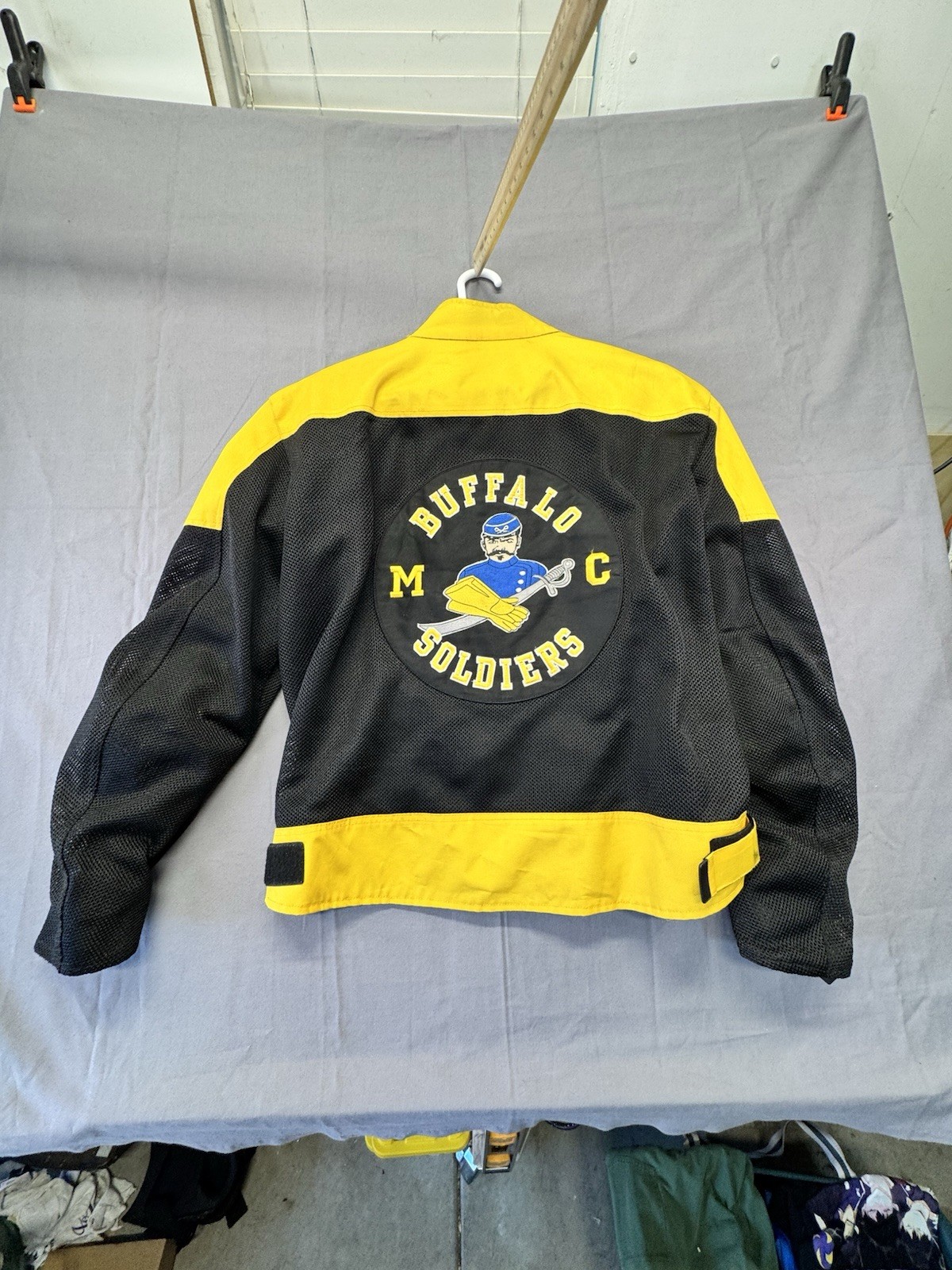 Buffalo Soliders MC Full Club Patch Teasenmore Motor Cycle Jacket XXXL