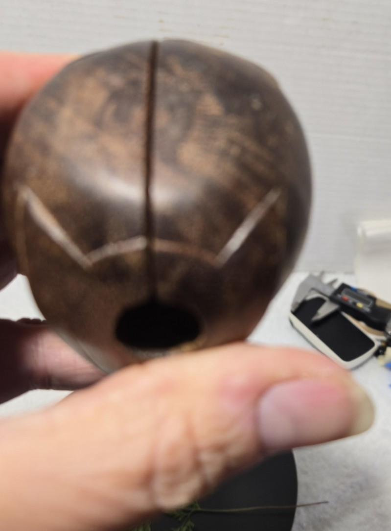 Vintage Carved Mokugyo Muyu Drum with Original Striker wood - VIDEO