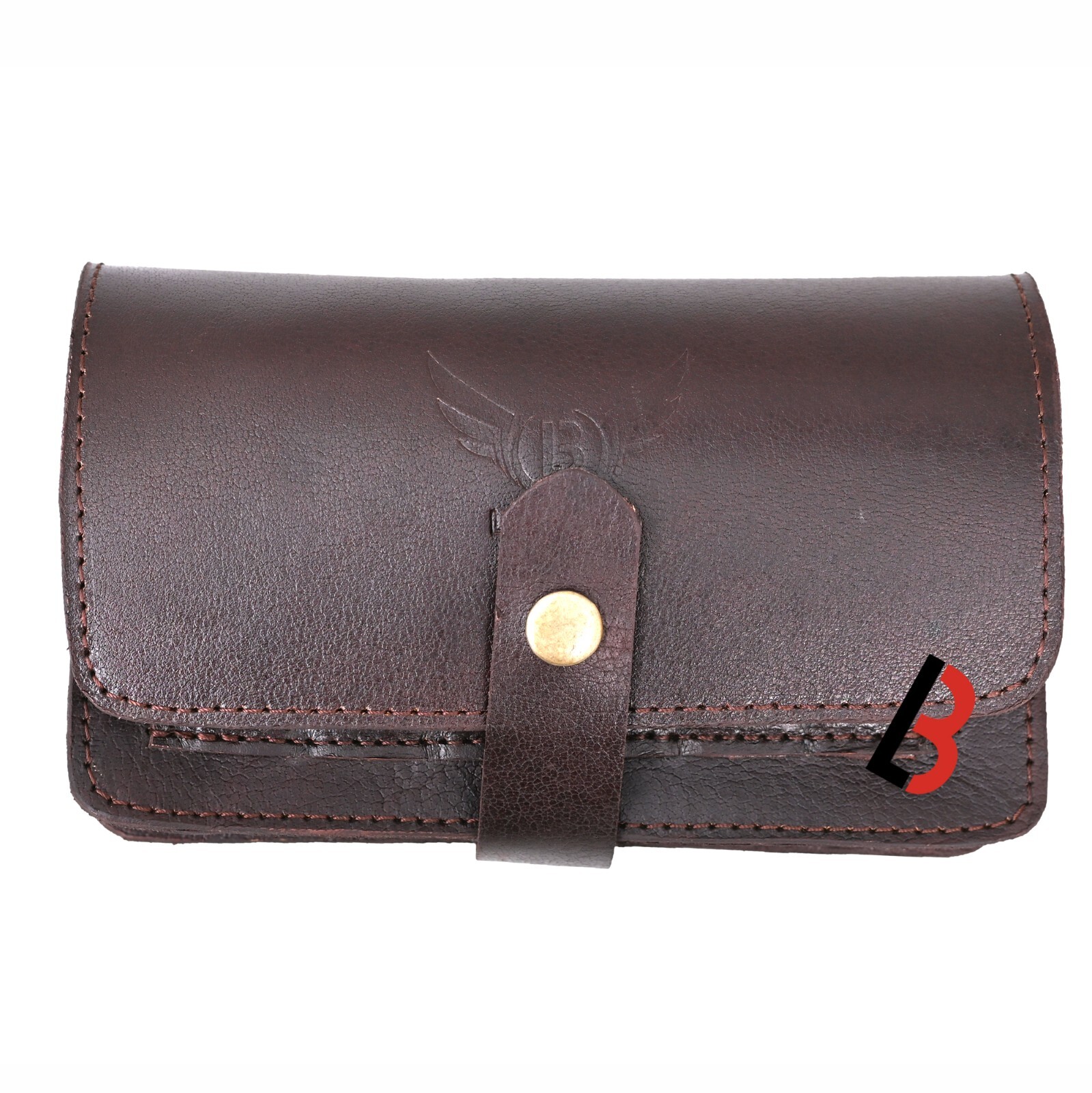 Leather Cartridge Holder 14 Rounds Ammo Wallet Pouch with Belt Loop Shotshell