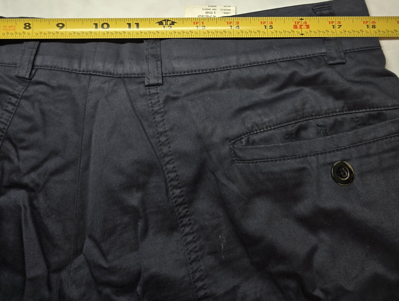 Giorgio Armani Mens Navy Linen Blend Shorts Size 36