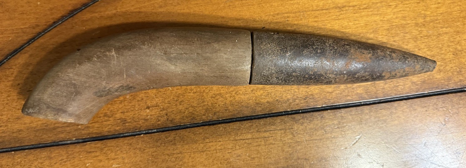 VINTAGE Wood and Steel Dibber Dibbler Garden Tool Bulb and Seed Planter