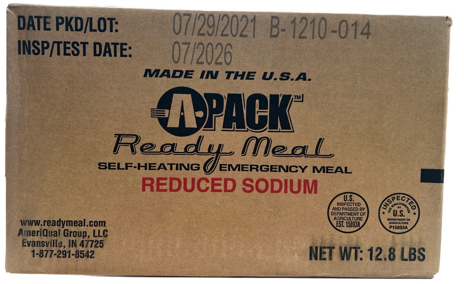 APack Mre Ready To Eat Reduced Sodium - Case of 12 7/26 insp date! apack A Pack