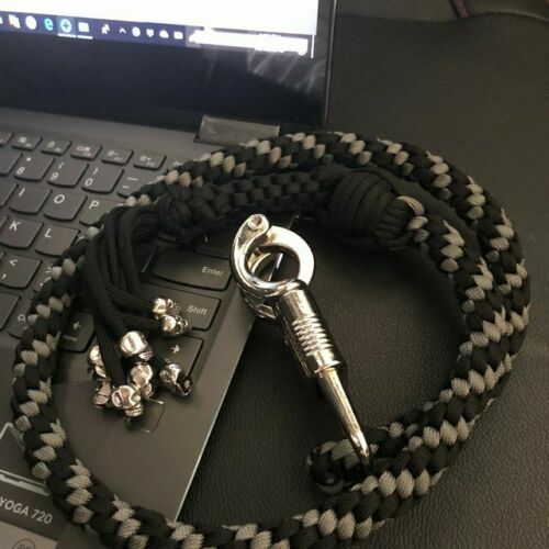 Motorcycle Get Back Whip With 1" Ball and Skull Tassels 36" Paracord Motor Whip