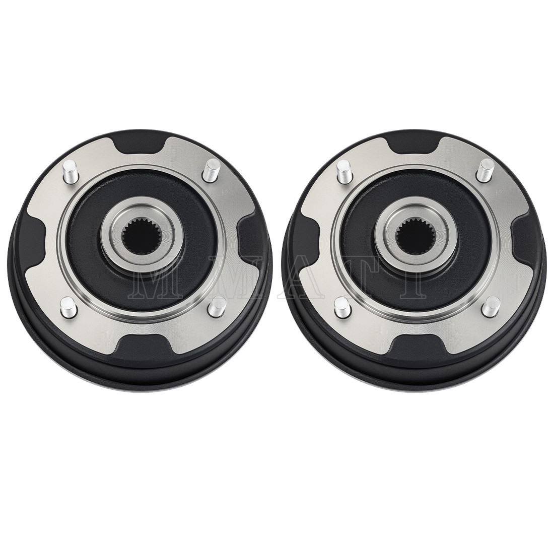 2 X Rear Wheel Brake Drum Hub & Brake Shoes for Kawasaki KAF300 Mule 500 520 550