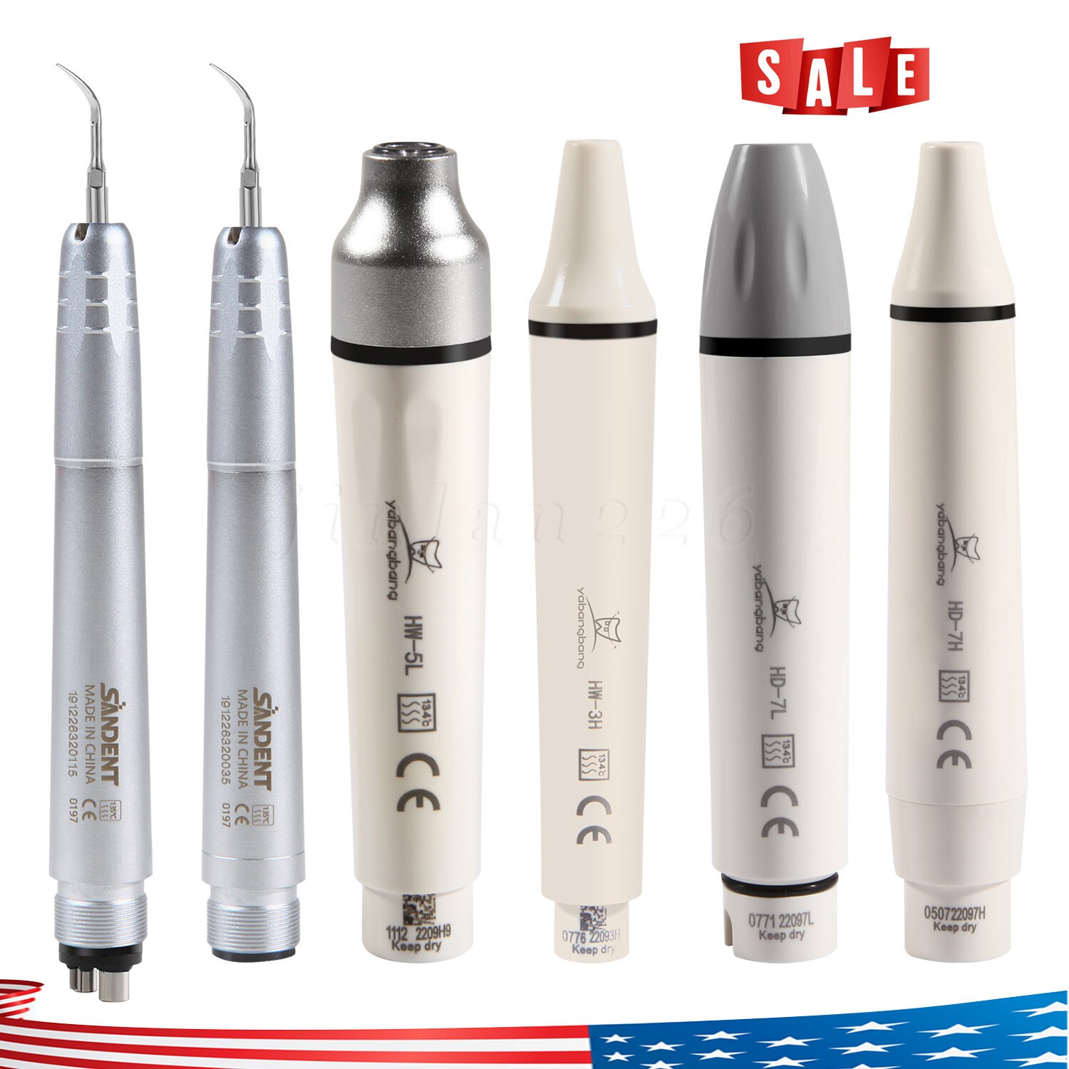 Ultrasonic Piezo Dental Scaler Handpiece LED Fit EMS/WOODPECKER/DTE/SATELEC