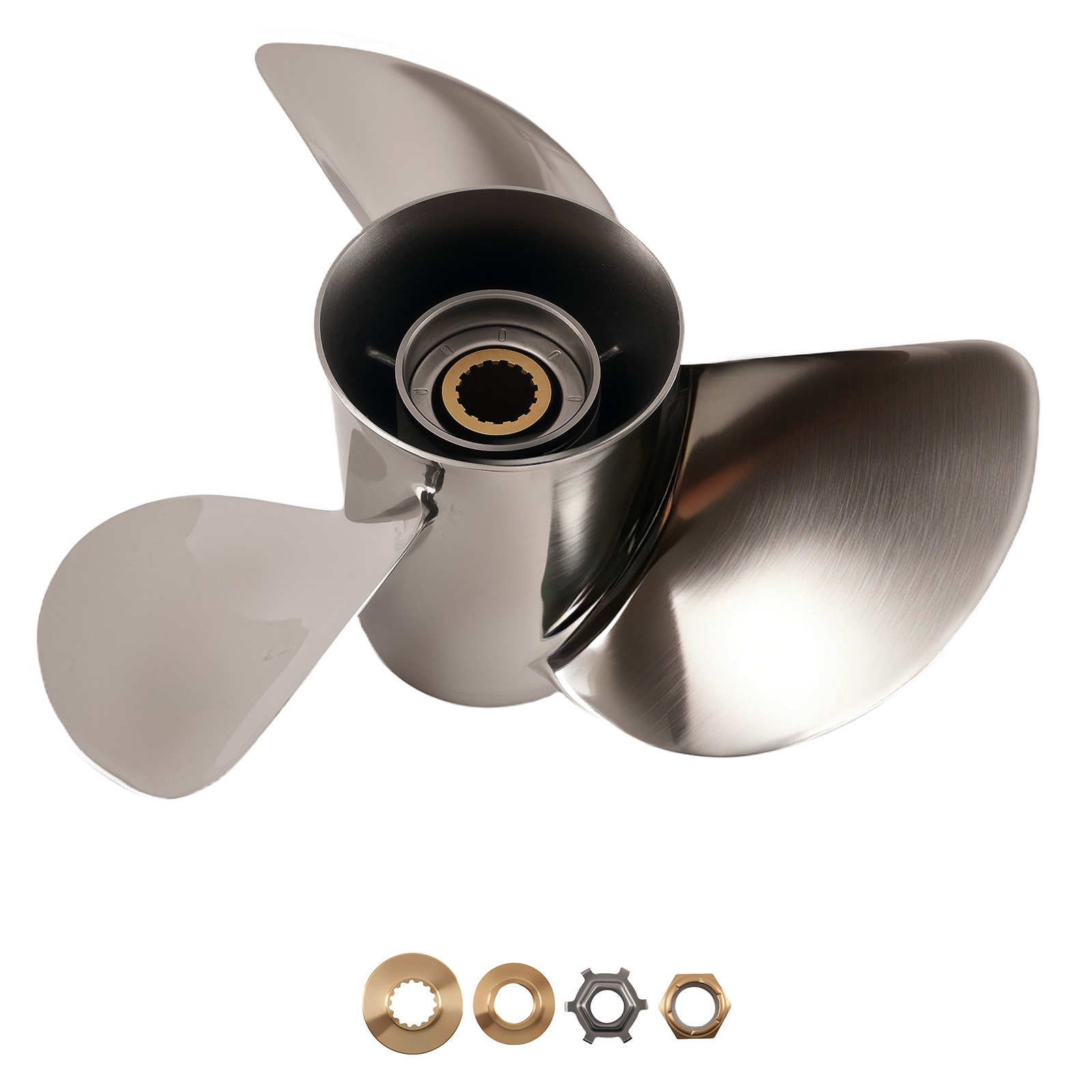 13x19 Stainless Steel Propeller for Mercury Outboard 40-140HP 15 Spline