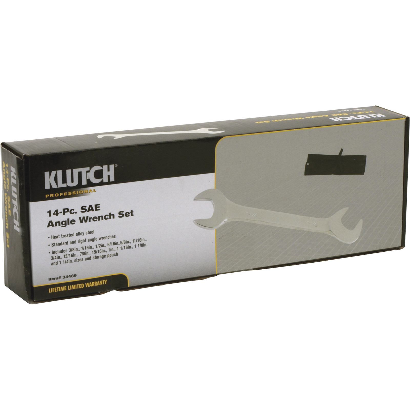 Klutch SAE Angle Wrench Set, 14-Pc.